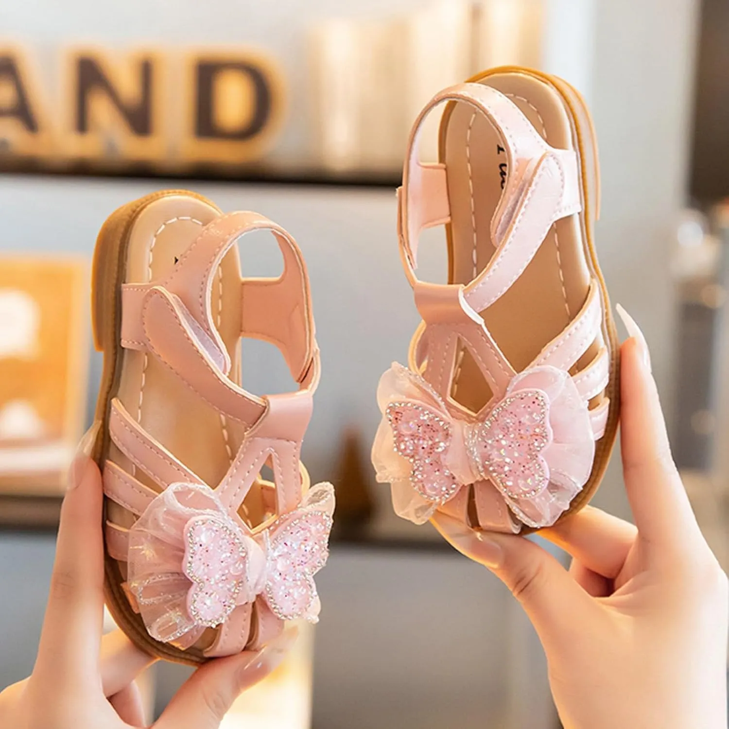 Toddler Sandles Children Shoes Flat Baotou Sandals Comfortable Soft Sole Outdoor Beach Closed Toe Sandals For
