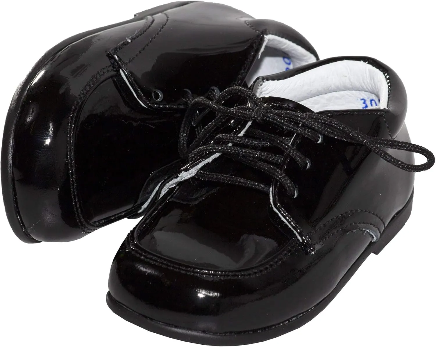 Tuxgear Baby Boy Black Formal Patent Dress Shoe, 4 Infant