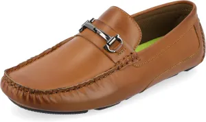 Vance Mens Holden Slip-on Bit Driving Loafer Tru Comfort Foam Square Toe Flat Rubber Sole Casual Dress Shoes