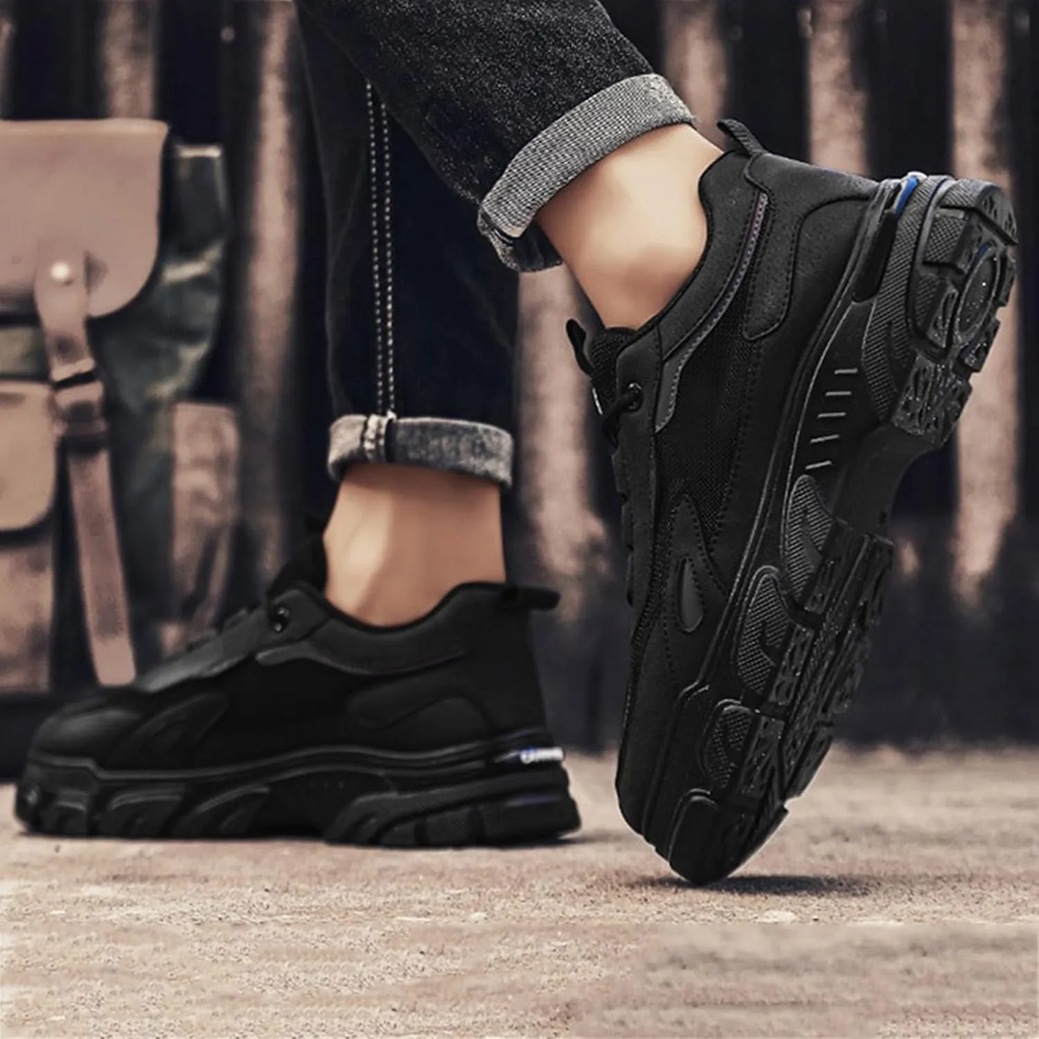 Walking Shoes for Men Mesh Lightweight Breathable Sneakers Waterproof Hiking Shoes Lace Up Non Slip Running Shoes