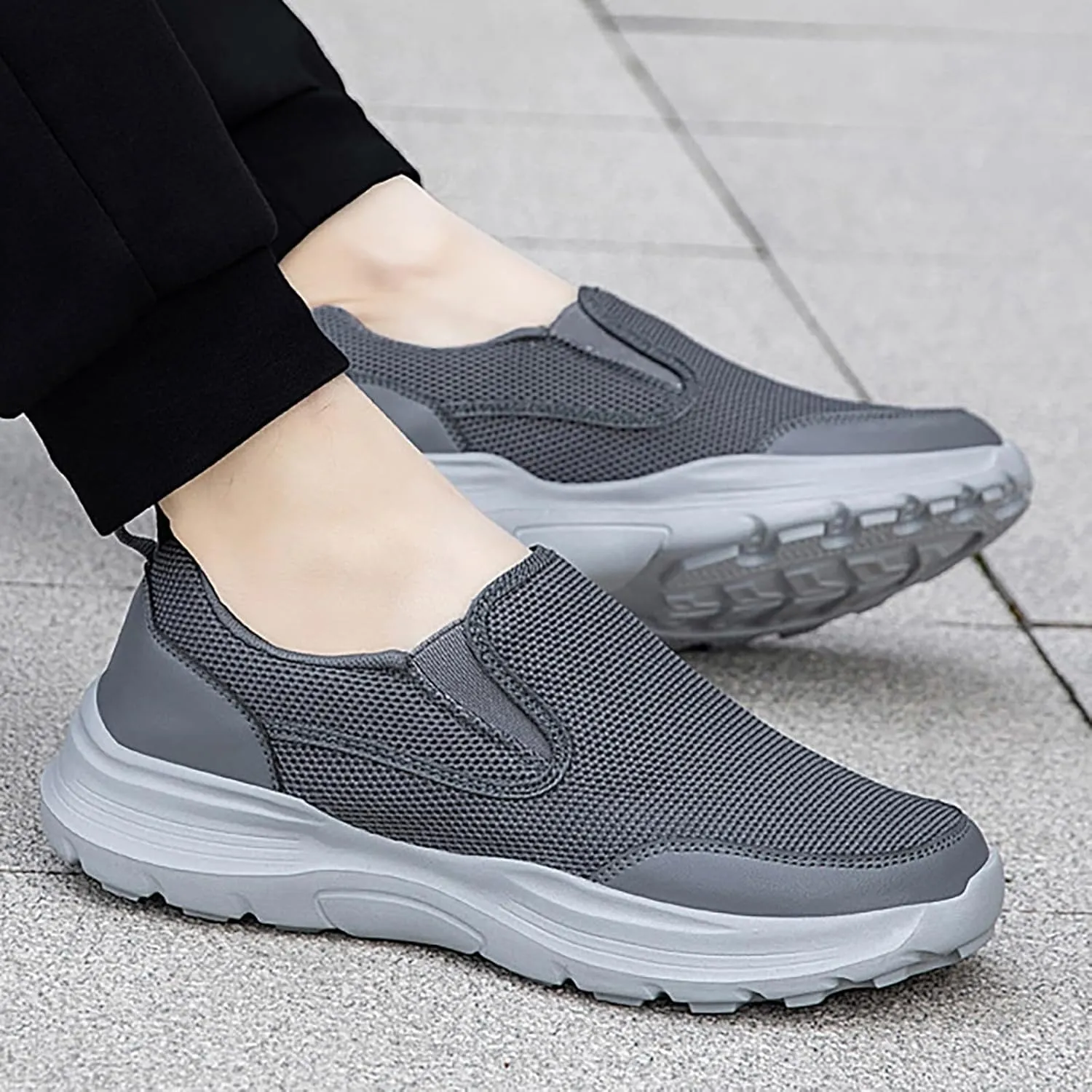 Walking Shoes for Men Mesh Walking Shoes Breathable Lightweight Running Shoes Slip On Casual Sneaker for Women