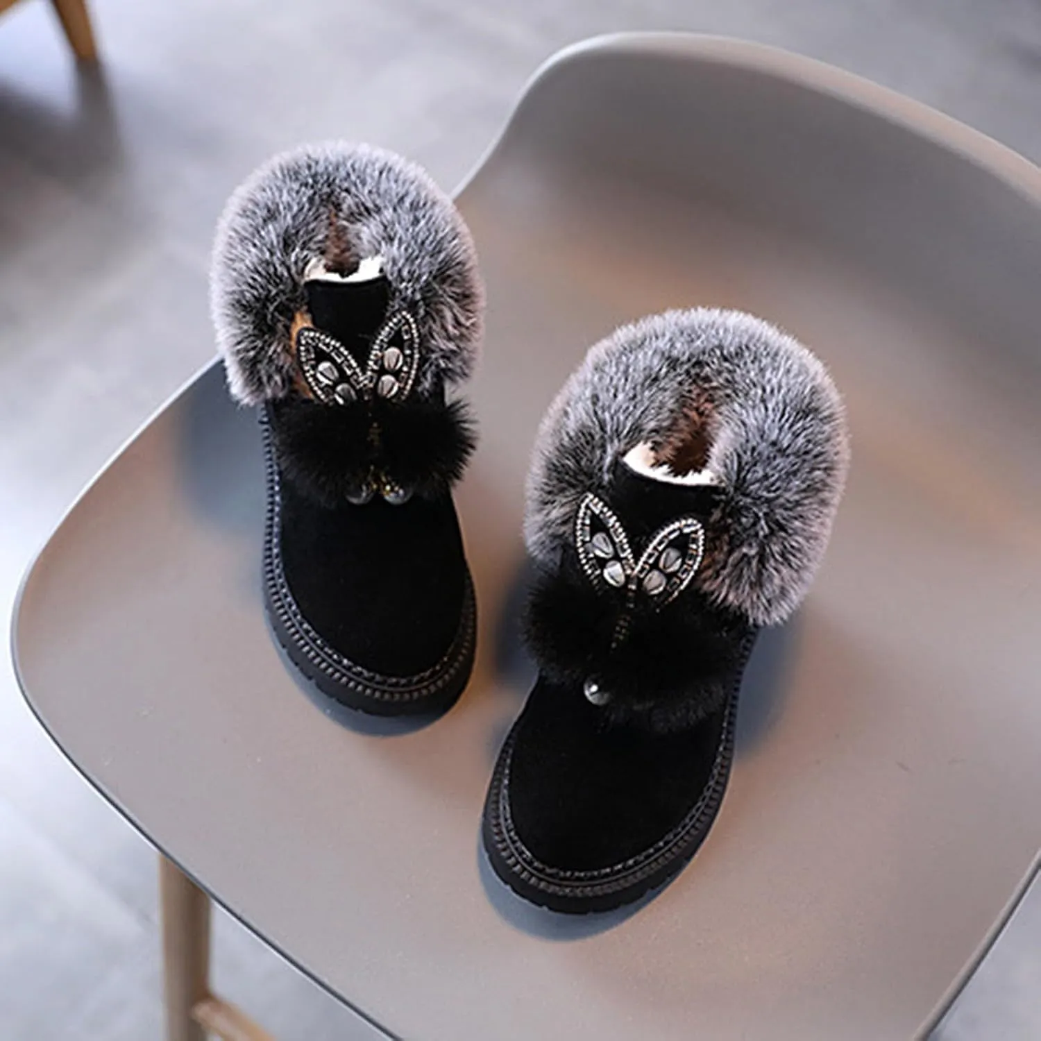 Winter Boots for Girls Snow Boots Toddler Little Girls Warm Comfortable Cute Durable Outdoor Sparkle Princess Ankle Boots