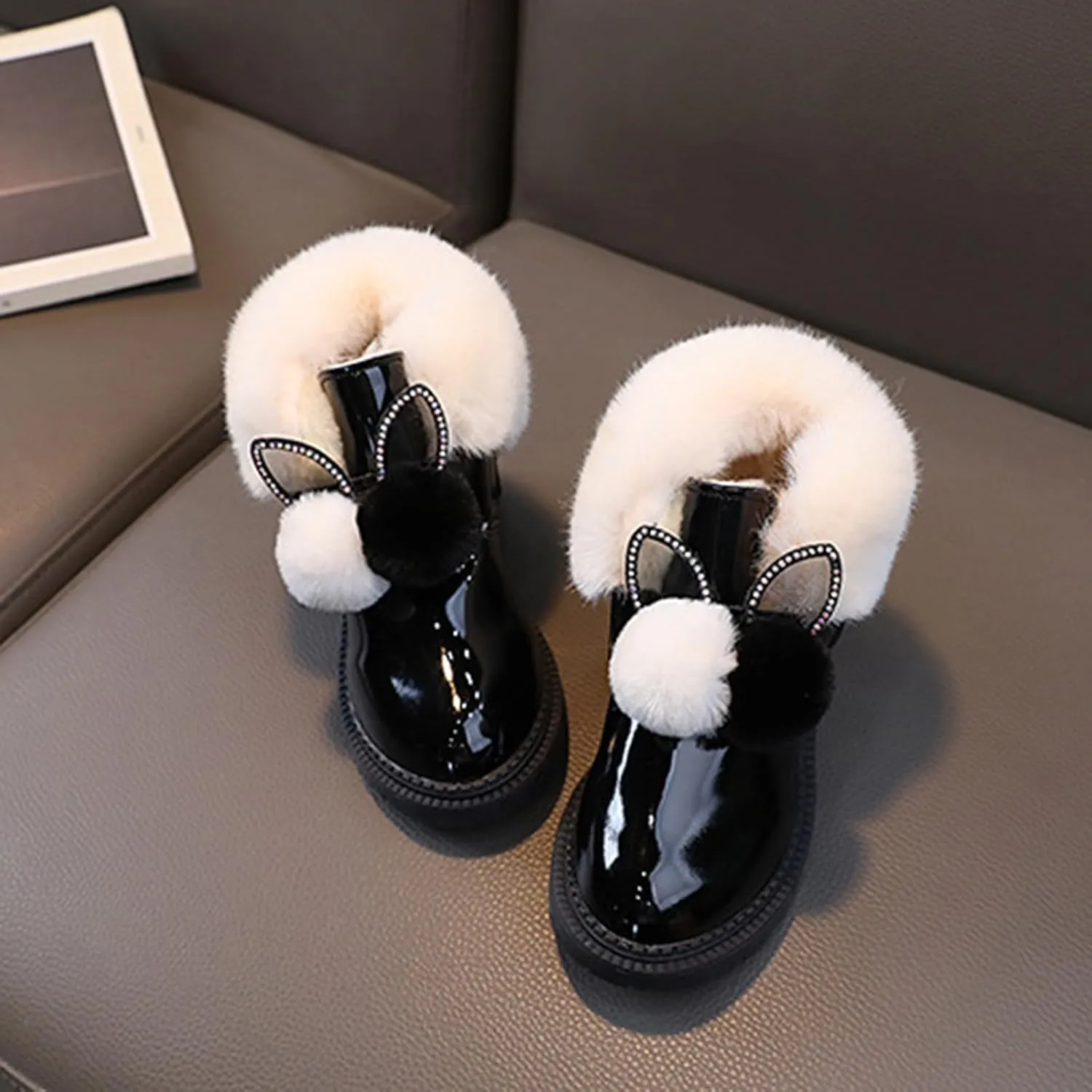 Winter Boots for Girls Snow Boots Toddler Little Girls Warm Comfortable Cute Durable Outdoor Sparkle Princess Ankle Boots