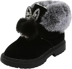 Winter Boots for Girls Snow Boots Toddler Little Girls Warm Comfortable Cute Durable Outdoor Sparkle Princess Ankle Boots