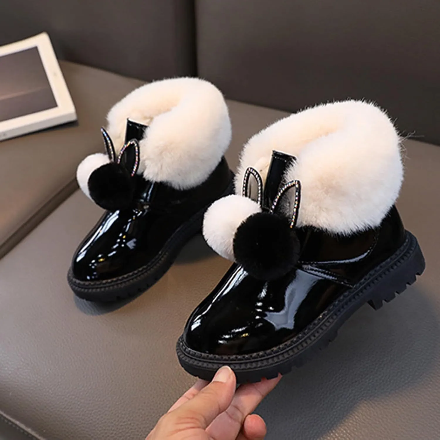 Winter Boots for Girls Snow Boots Toddler Little Girls Warm Comfortable Cute Durable Outdoor Sparkle Princess Ankle Boots
