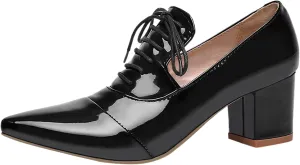 Women Pointed Toe Heels Women's Pumps Chunky Block Heels Loafers Dress Work Shoes for Business