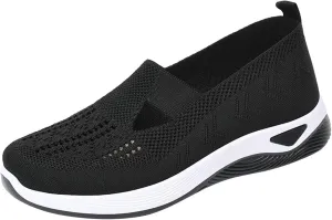Women Walking Shoes Sock Sneakers Slip-On Breath Womens Running Shoes Winter Brown Casual Shoes White Platform Sneakers Tennis Shoe White Loafers