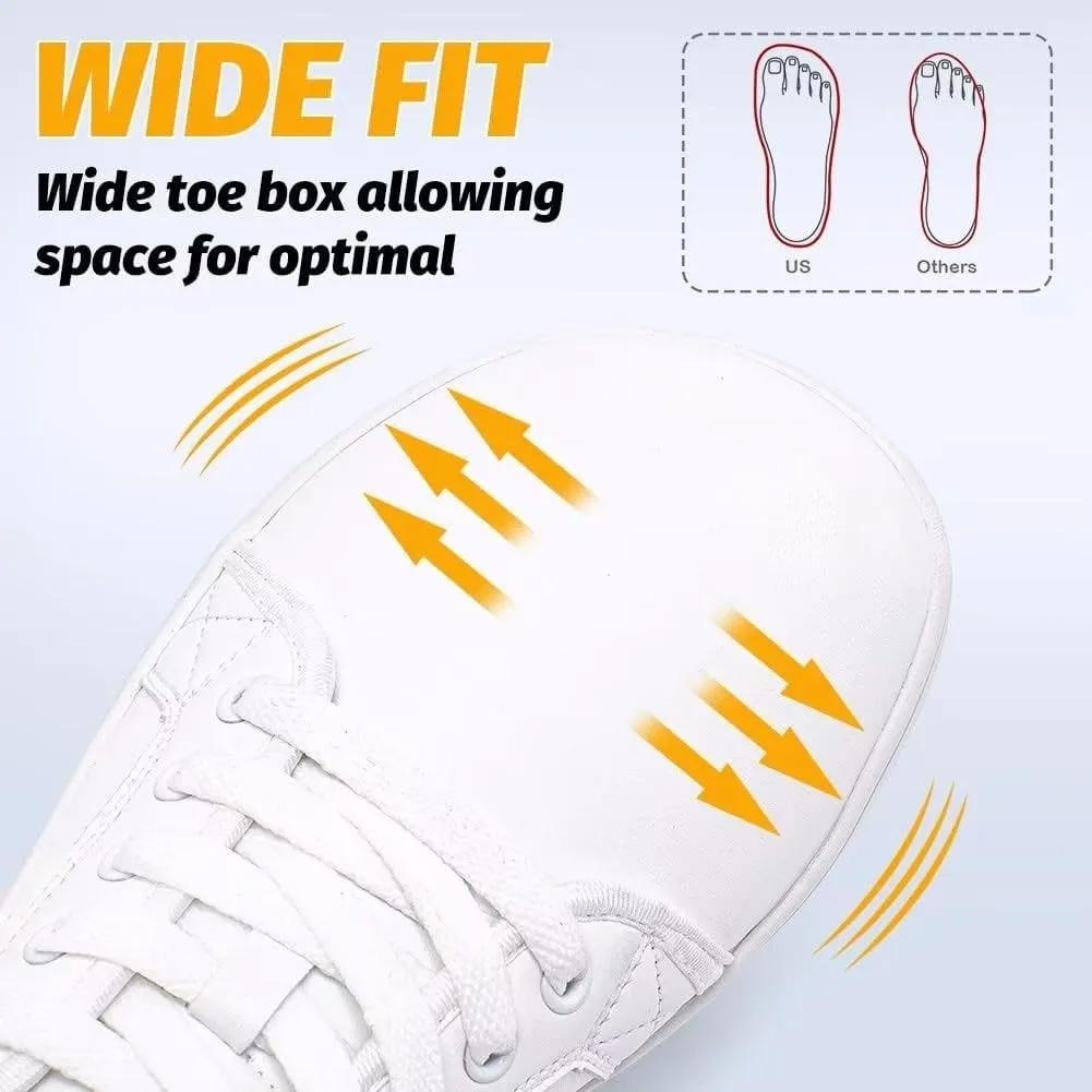 Women's Breathable Casual Shoes Fashion Solid Color Breathable Lace up Leather Summer Comfortable Outdoor Walking Running Sneakers for Women