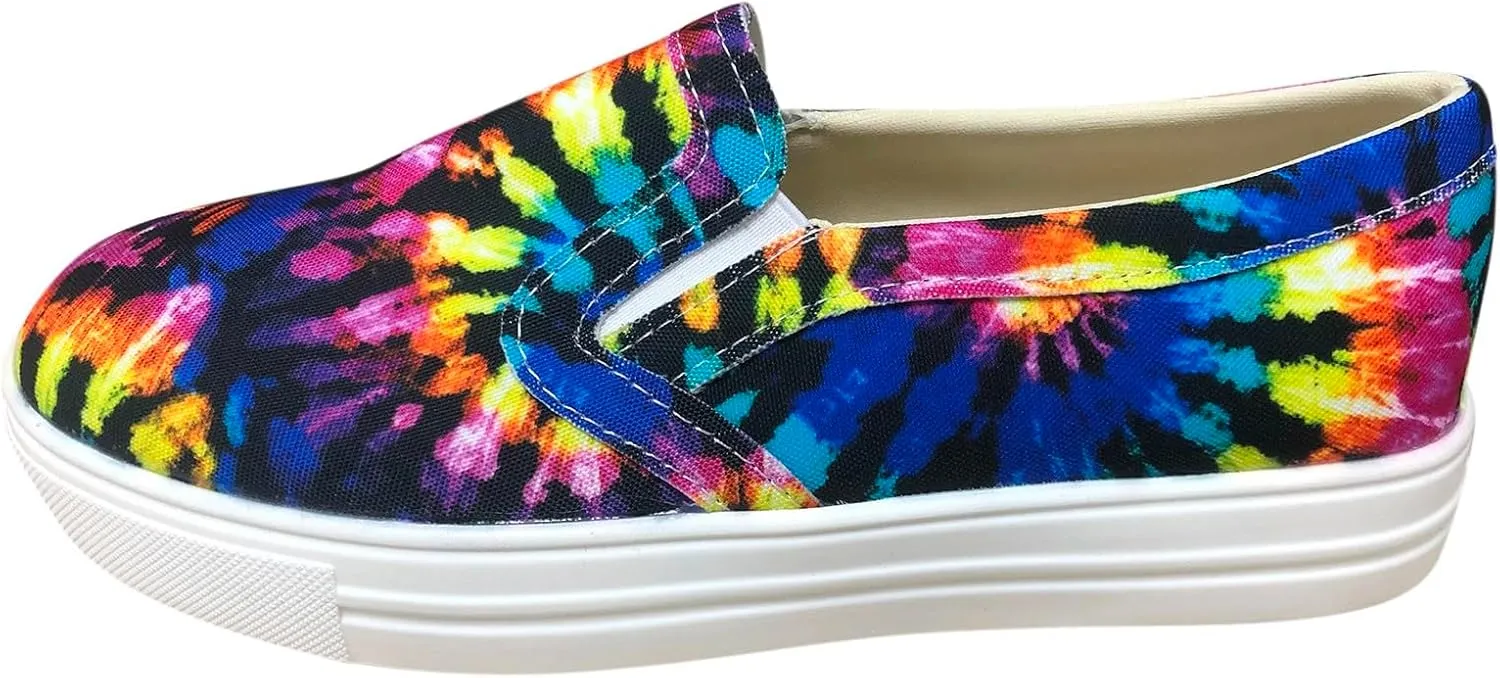 Women’s Canvas Shoes Fashion Print Walking Shoes Convenient Slip On Walking Shoes Low Top Casual Shoes for Women