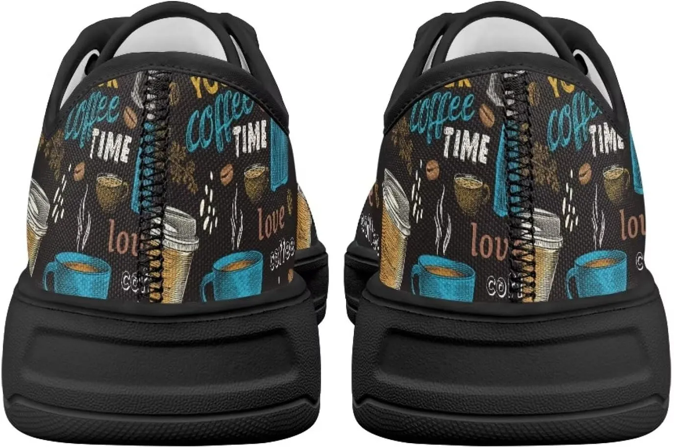 Women's Canvas Slip On Shoes Fashion Canvas Casual Sneakers Lightweight Soft Tennis Shoe Size 6-13.5 Black Sole