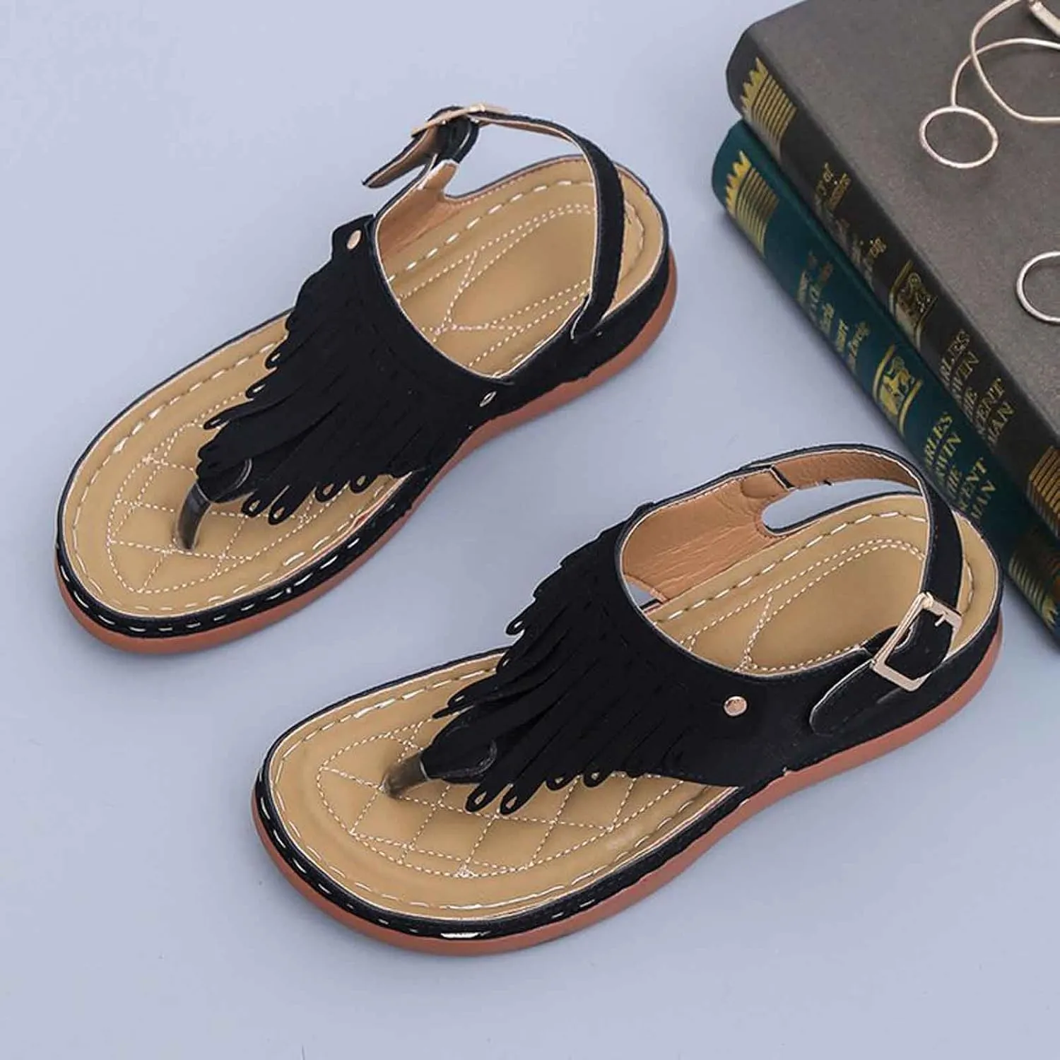 Women's Comfortable Wedge Flip Flop Sandals Non Slip Durable for Casual Walking Beach Outdoor Summer Vacation