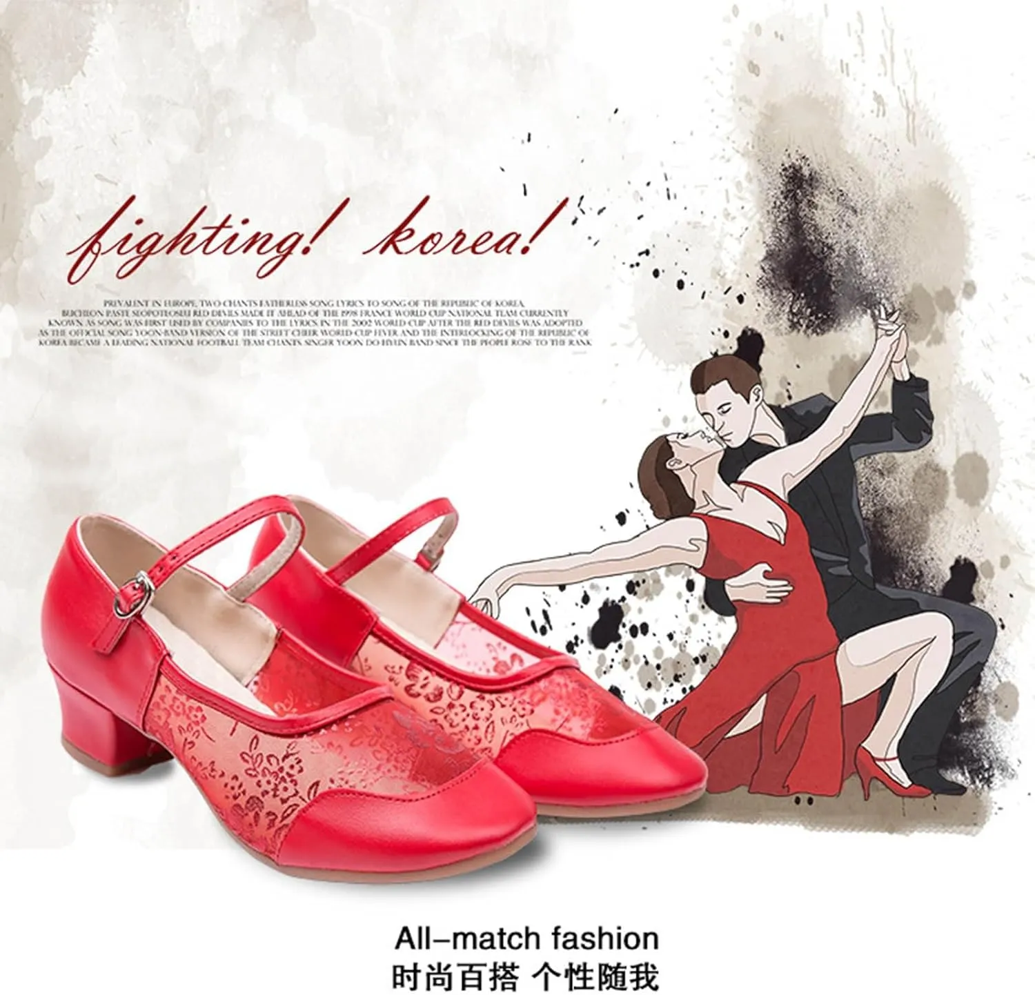 Women's Middle Heel Mesh Latin Dance Shoes Single Shoe Women's Low Chunky Block Heels Heeled Prom High Heels Wide Feet