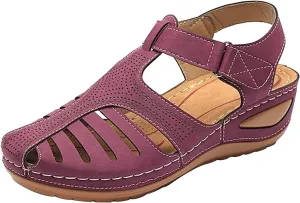 Women's Sandals with Arch Support and Back Strap Womens Orthopedic Flats Wedge Sandals Women Dressy Comfort Arch Support Sandals Chunky Sandals for Women Cushioned Sandals for Women