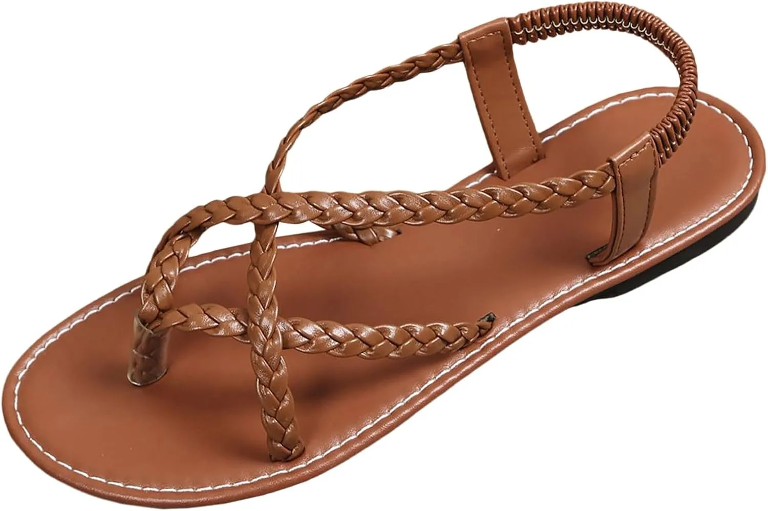 Women's Vacation Beach Strappy Beach Shoes Sandals Flat Shoes Dressy Flip Flops Women Gold Sandals For Women