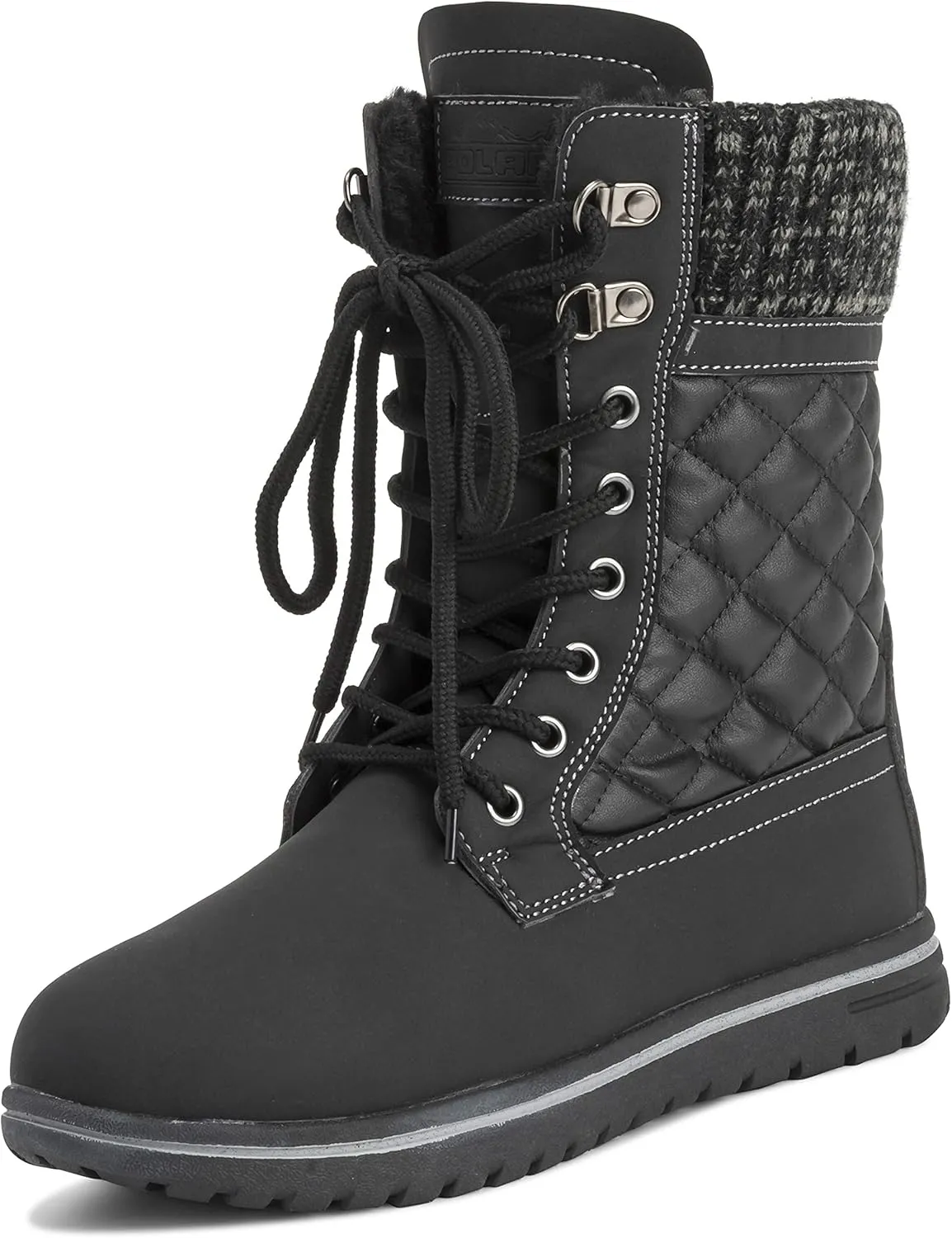 Womens Waterproof Durable Snow Winter Hiking Fleece Ankle Boots