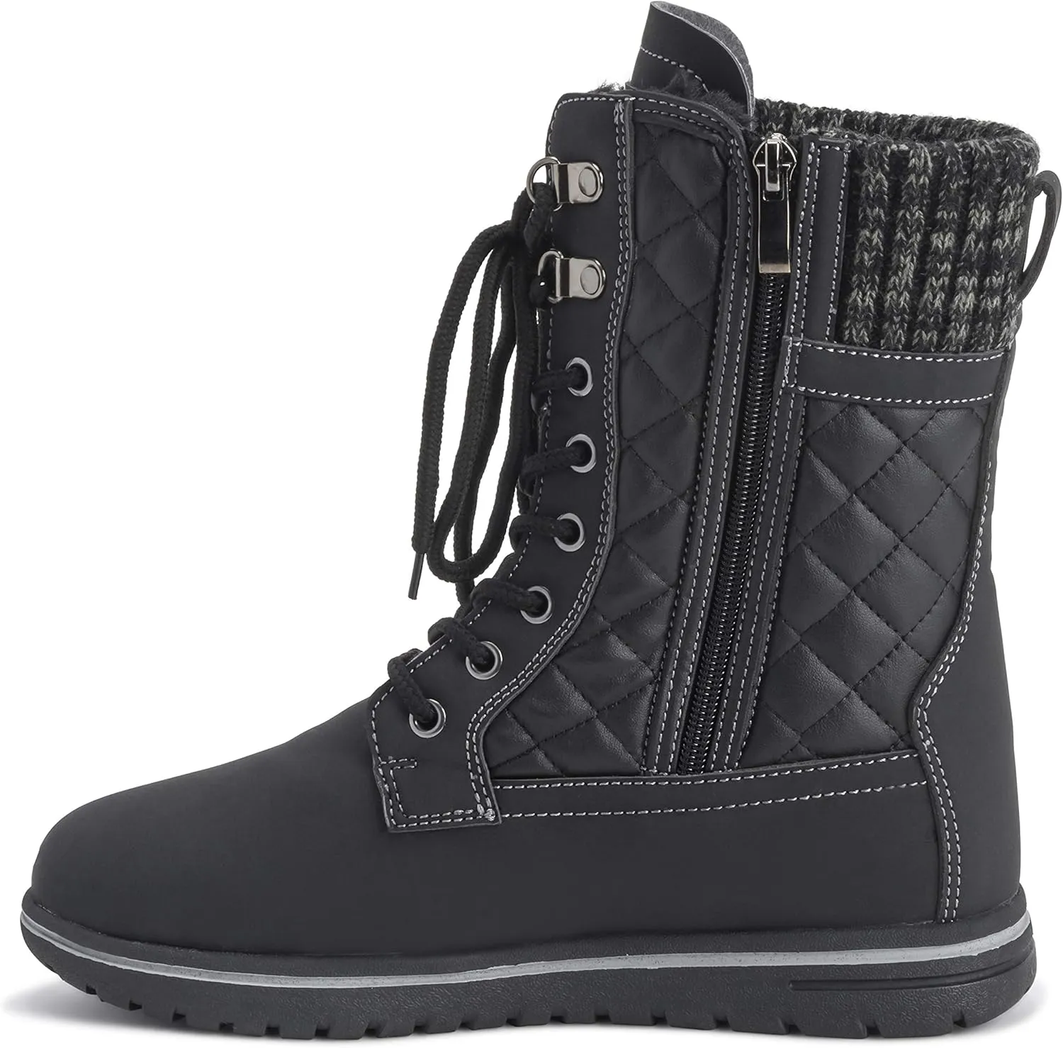 Womens Waterproof Durable Snow Winter Hiking Fleece Ankle Boots