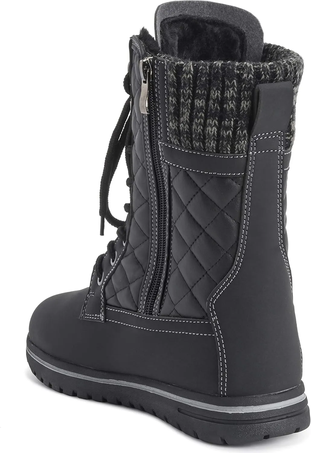 Womens Waterproof Durable Snow Winter Hiking Fleece Ankle Boots