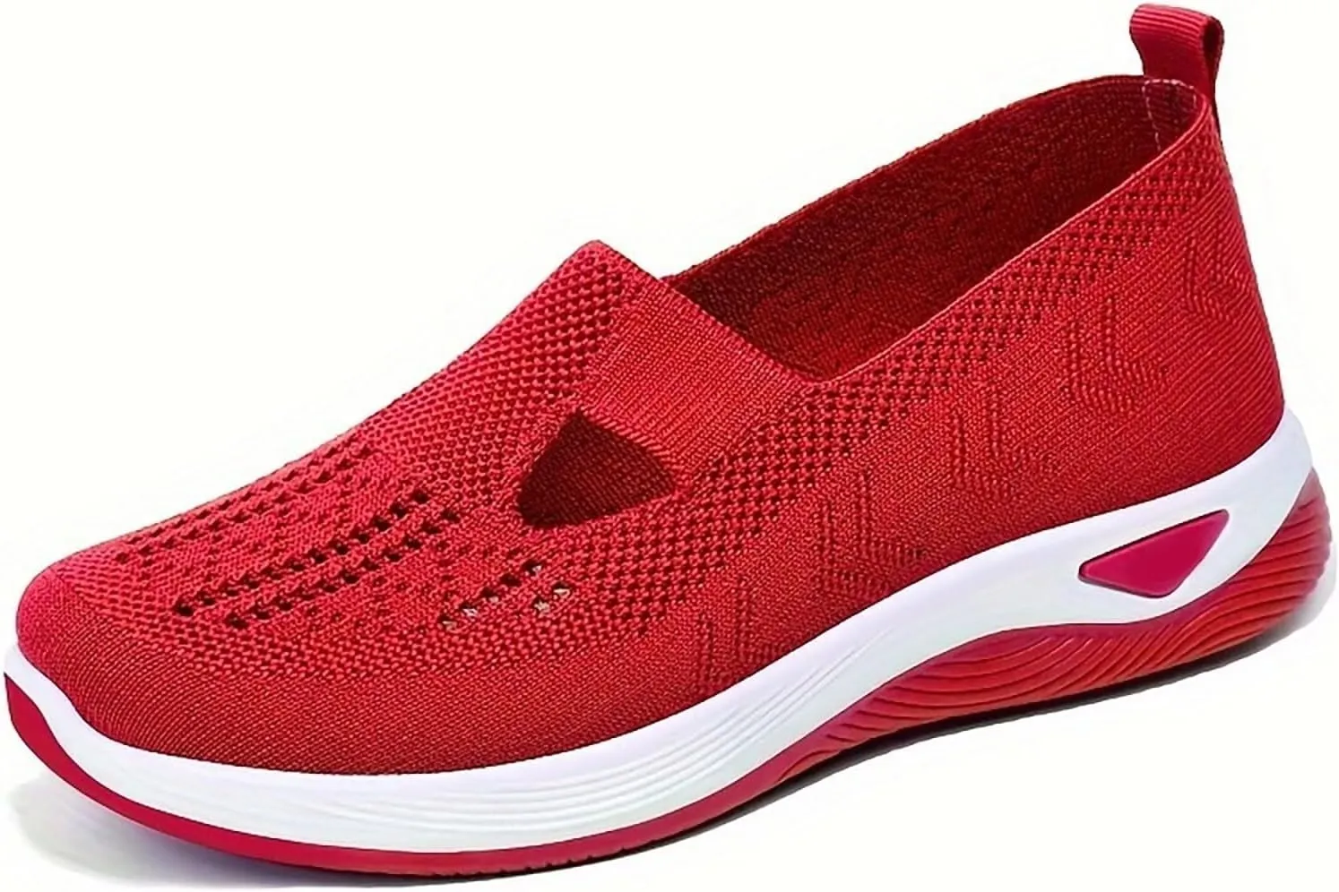 Women's Woven Orthopedic Breathable Soft Shoes Running Shoes for Women Loafers Casual Shoes Slip On Casual Sneakers White Tennis Shoe Cross Trainer Shoe