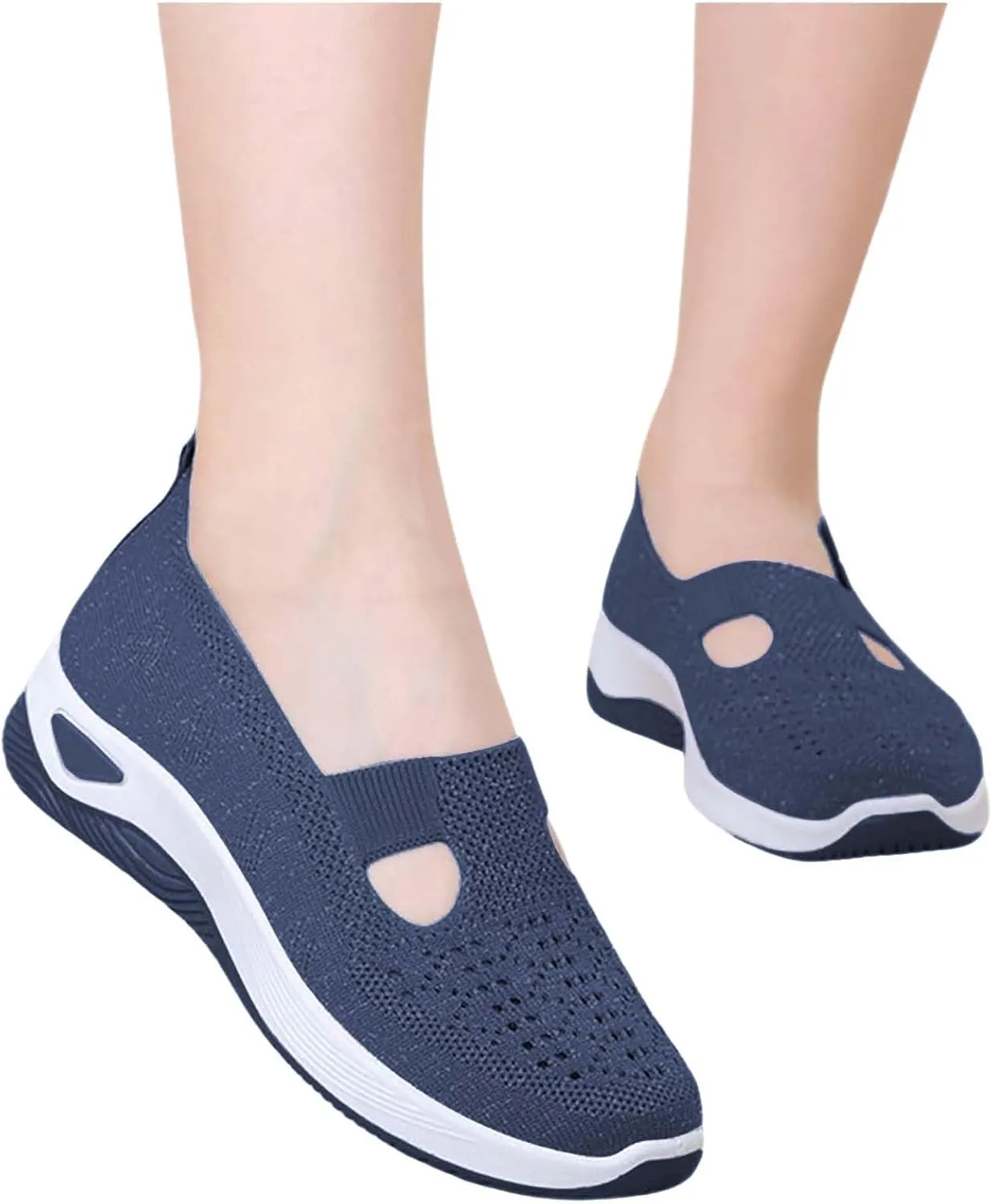 Women's Woven Orthopedic Breathable Soft Shoes Womens Running Shoes Arch Support Shoes Dressy Casual Wedge Sneakers Tennis Shoe Loafers Dress Shoe