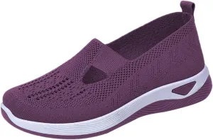 Women's Woven Orthopedic Breathable Soft Shoes Womens Tennis Shoes Lightweight Women's Casual Shoes Platform Sneakers White Tennis Shoe Cross Trainer Shoe
