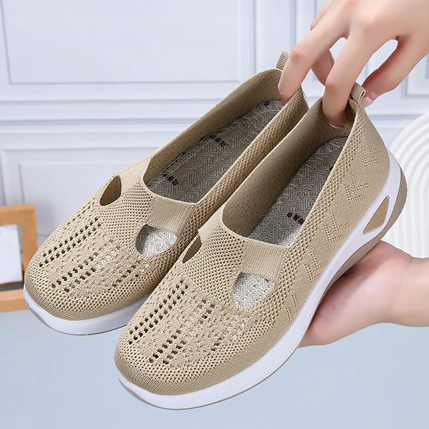 Women's Woven Orthopedic Breathable Soft Sole Womens Tennis Shoes Wide Width Ladies Casual Shoes Men Shoes Sneakers Red Tennis Shoe Loafers Shoe