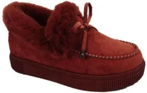 ZBYY Women's Flat Boots Warm Durable Shoes Winter Fur Lining Ankle Snow Boots Flats Platform Thick Plush Walking Loafer