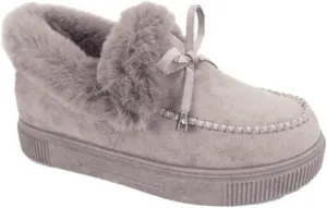 ZBYY Women's Winter Flat Boots Warm Durable Shoes Fur Lining Ankle Snow Boots Flats Platform Thick Plush Walking Loafer