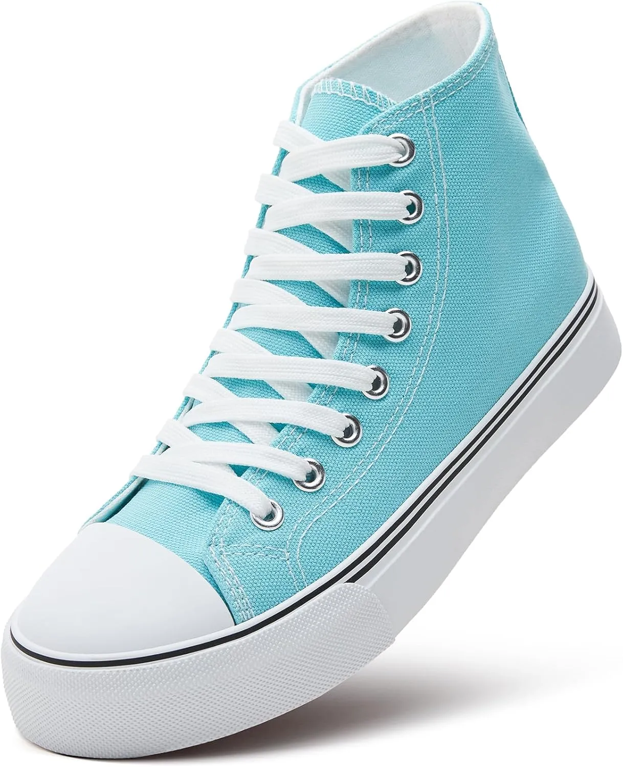 ZGR Womens High Top Canvas Sneakers,Lace-up Canvas Shoes,Casual Tennis Walking Shoes